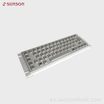 Teclado de metal industrial resistente al agua IP65